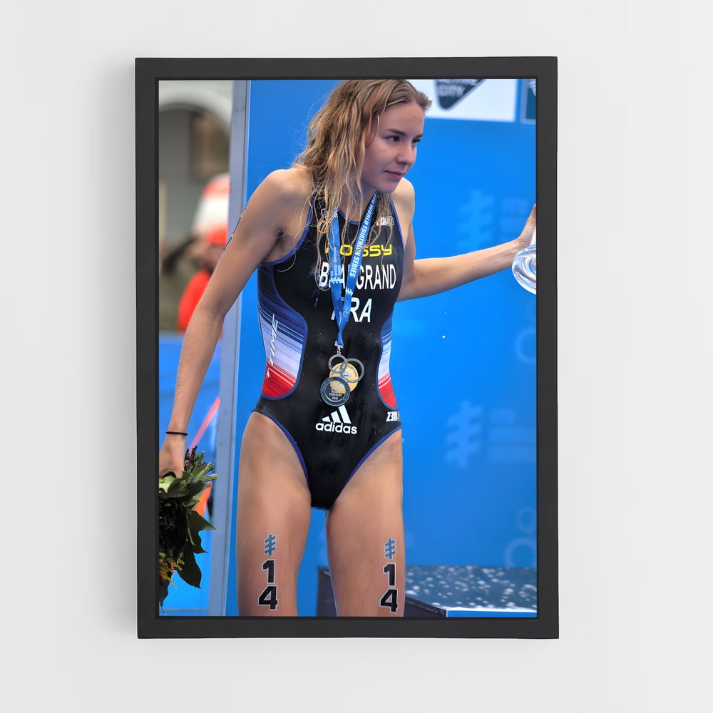 Poster Médaillée en Noir – affiche Athlétisme (vue 2)